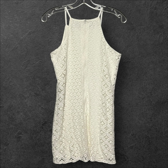 Paper Crane Floral Lace Mini Dress White Small - Picture 8 of 10